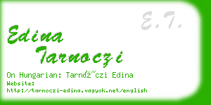 edina tarnoczi business card